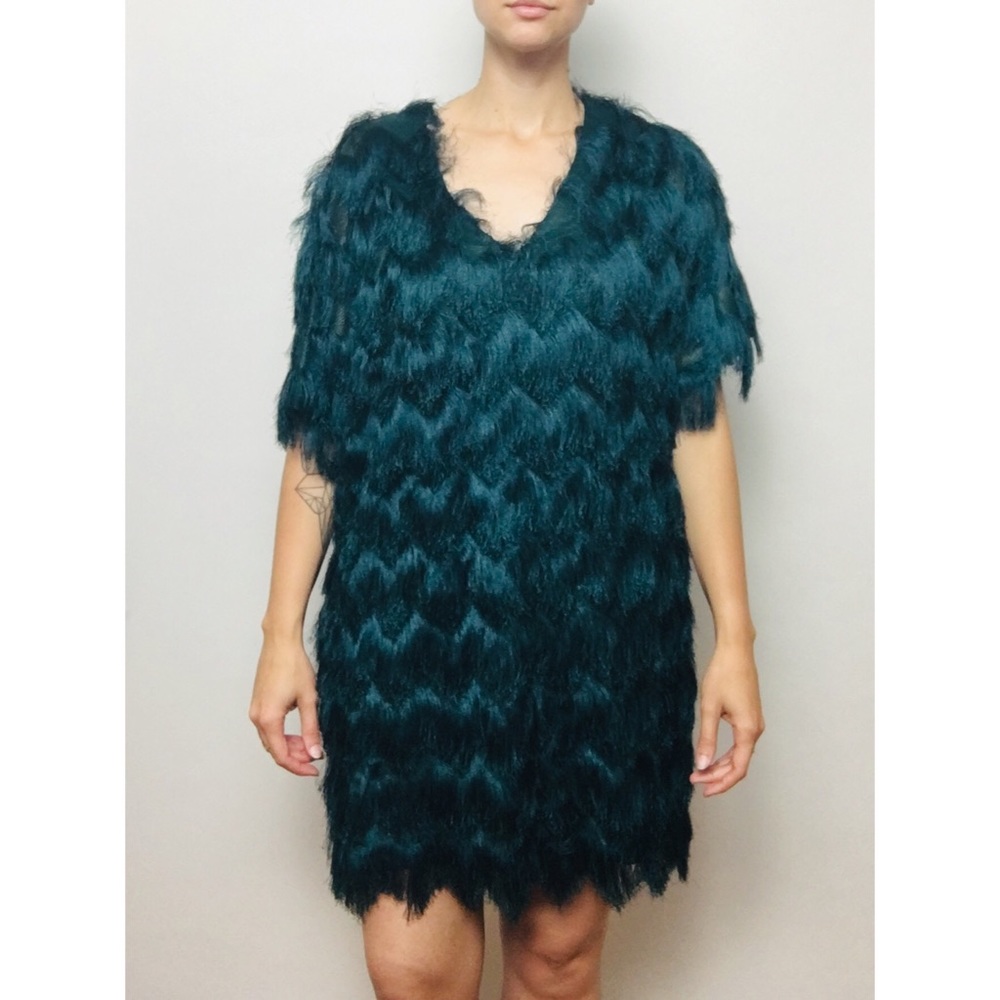 H&M green fringe dress - Picture 3 of 3